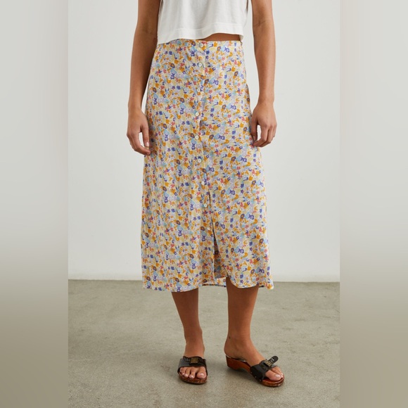 Rails Dresses & Skirts - NWT RAILS Rosetta skirt Botton Down papaya flower M Boho Romantic Cottage Flowy